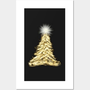 Gold ChristmasTree Posters and Art